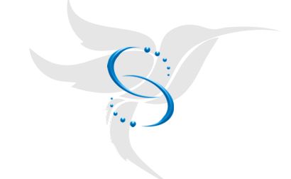 Logo simplificado del Servicio Central de Informática Universitario sobre una imagen de Colibrí